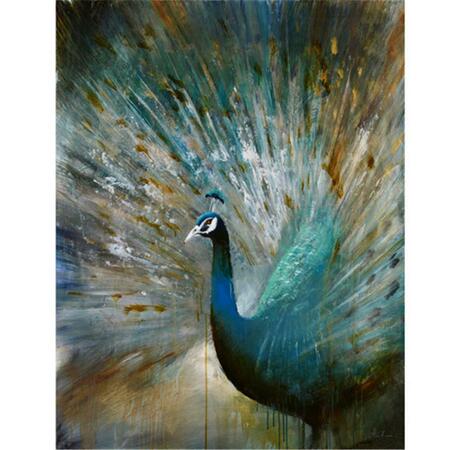 YOSEMITE HOME DECOR Peacock Prowess Wild Life Painting DCB627
